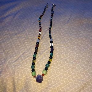 Rare Purple spahpire amethyst hippie necklace